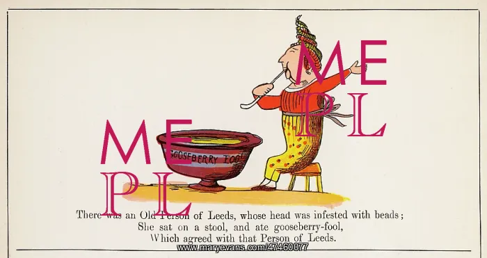 : Old Person of Leeds, Edward Lear : Old Person of Leeds, Edward Lear