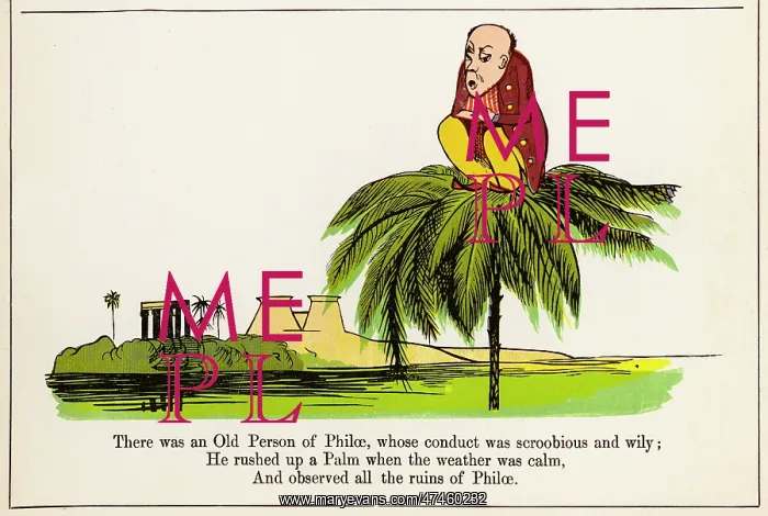 : Old Person of Philae, Edward Lear : Old Person of Philae, Edward Lear