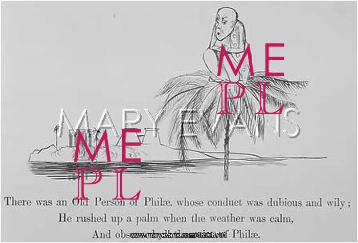 : Old Person of Philae, Edward Lear : Old Person of Philae, Edward Lear