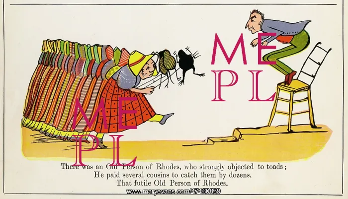 : Old Person of Rhodes, Edward Lear : Old Person of Rhodes, Edward Lear