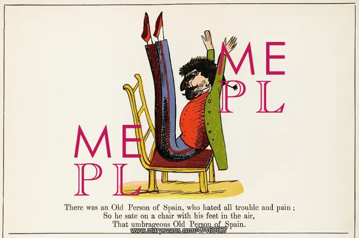 : Old Person of Spain, Edward Lear : Old Person of Spain, Edward Lear