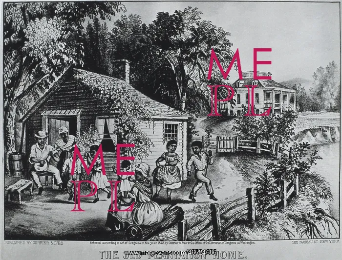 : The old plantation home. Printed by Courrier : The old plantation home. Printed by Courrier