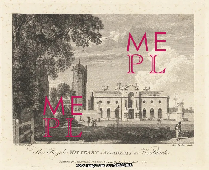 : The (Old) Royal Military Academy, Woolwich, 18th century : The (Old) Royal Military Academy, Woolwich, 18th century