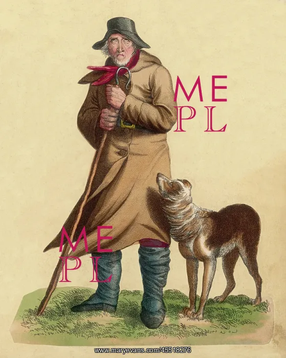 : An old shepherd and his dog : An old shepherd and his dog