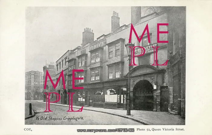 : Old Shops on Cripplegate, London : Old Shops on Cripplegate, London