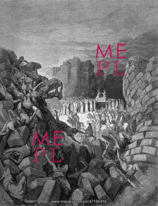 : Old Testament bible scene: Siege of Jericho : Old Testament bible scene: Siege of Jericho