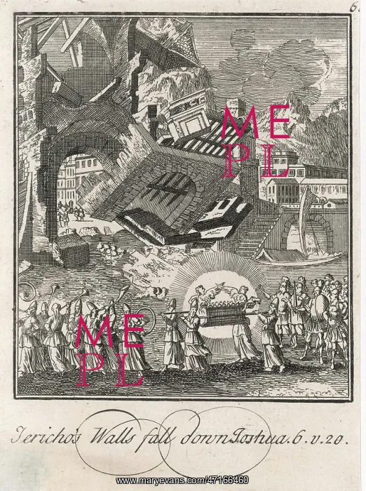: Old Testament bible scene: Siege of Jericho : Old Testament bible scene: Siege of Jericho