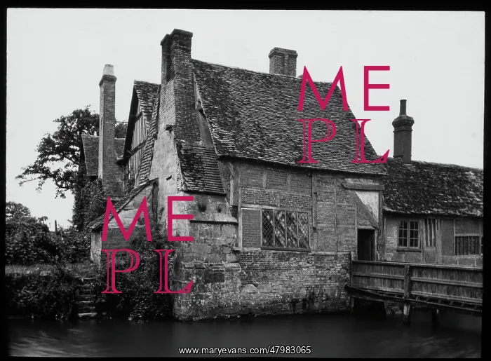 : Old timbered house by a river : Old timbered house by a river