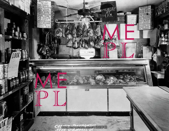 : Old-Time Butcher Display Case : Old-Time Butcher Display Case