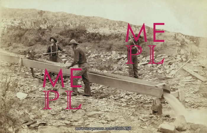 : Old timers placer mining in South Dakotas Black : Old timers placer mining in South Dakotas Black