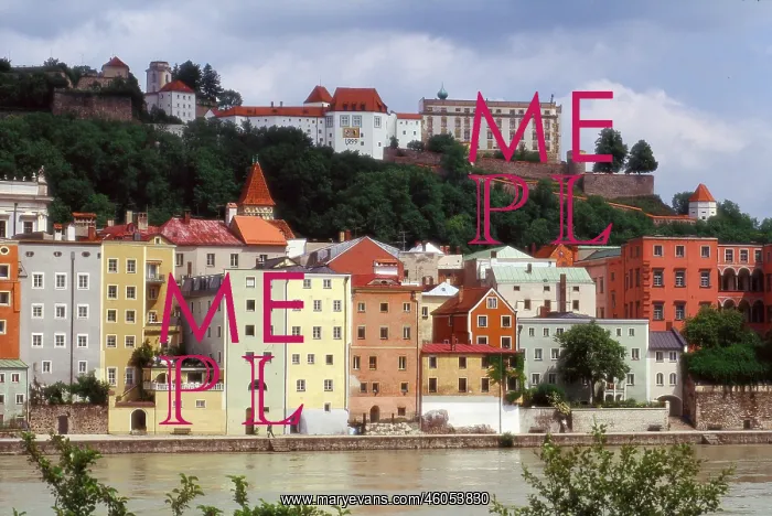 : Old town with fortress in Passau : Old town with fortress in Passau