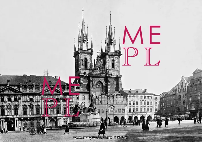 : The Old Town Square in Prague, 1922 : The Old Town Square in Prague, 1922
