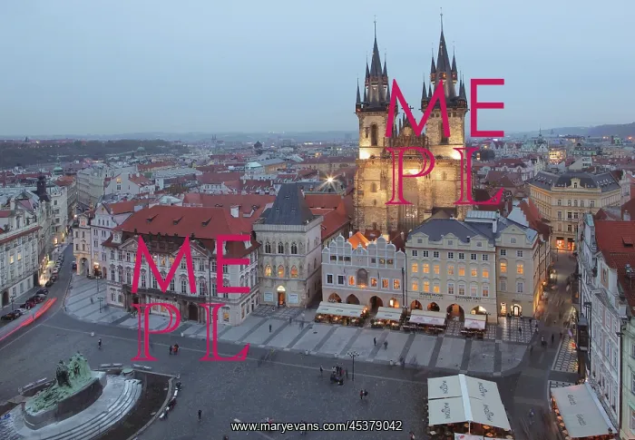 : Old Town Square or Staromestske namesti with the : Old Town Square or Staromestske namesti with the