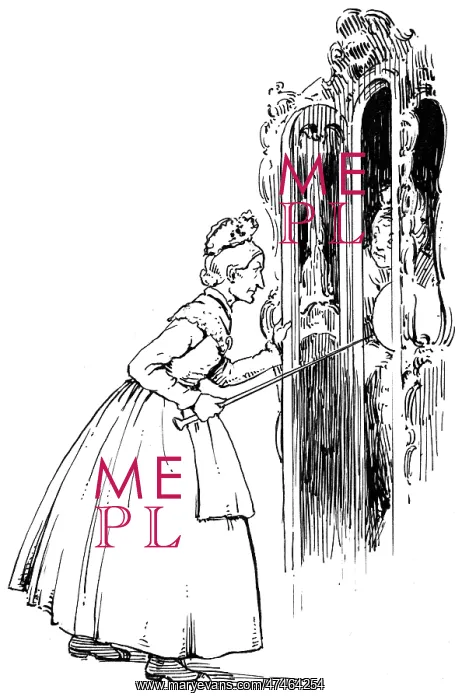  : An old woman looks into a mirror