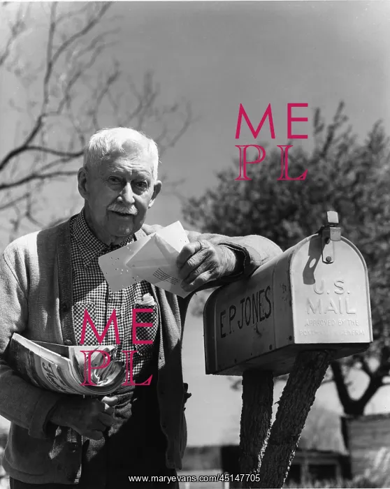 : Older Gentleman Leaning On His Mailbox Gathering His Mail : Older Gentleman Leaning On His Mailbox Gathering His Mail