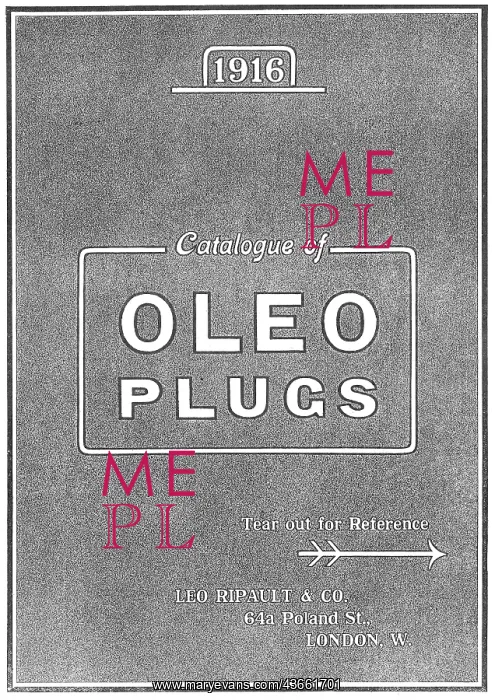 : Oleo Spark Plugs Catalogue Cover 1 : Oleo Spark Plugs Catalogue Cover 1