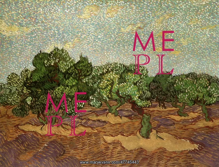 : Olive Grove: Pale Blue Sky, by Van Gogh : Olive Grove: Pale Blue Sky, by Van Gogh