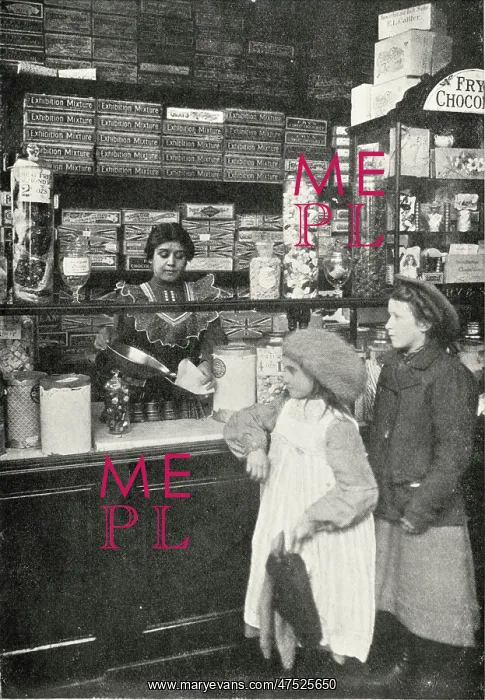 : Olive Malvery serving in a sweet shop : Olive Malvery serving in a sweet shop