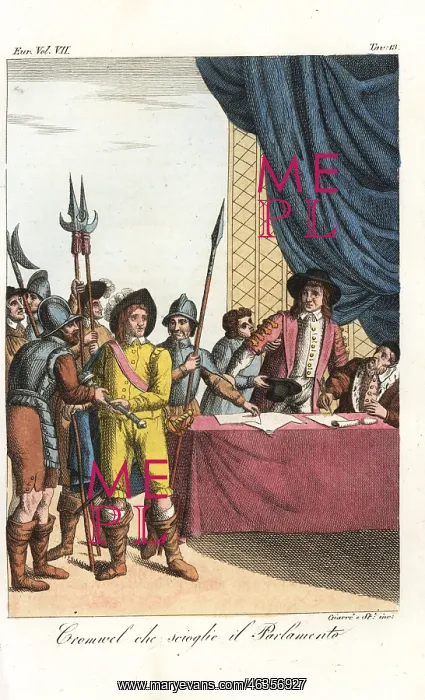 : Oliver Cromwell dissolving the long parliament, 1653 : Oliver Cromwell dissolving the long parliament, 1653
