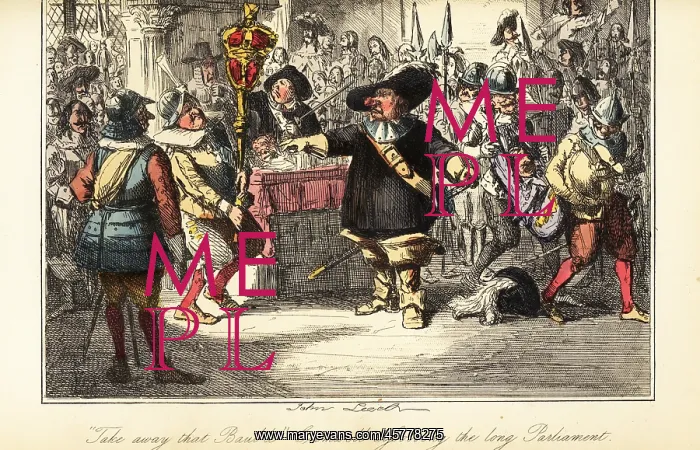 : Oliver Cromwell removing the mace from the Commons : Oliver Cromwell removing the mace from the Commons