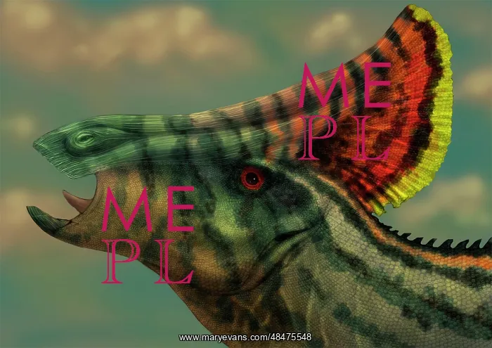 : Olorotitan dinosaur portrait : Olorotitan dinosaur portrait