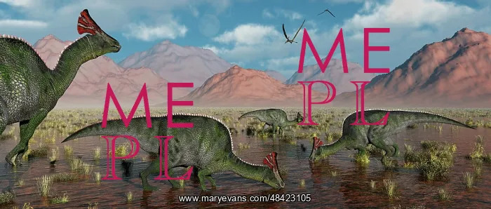 : Olorotitan duckbilled dinosaurs grazing : Olorotitan duckbilled dinosaurs grazing
