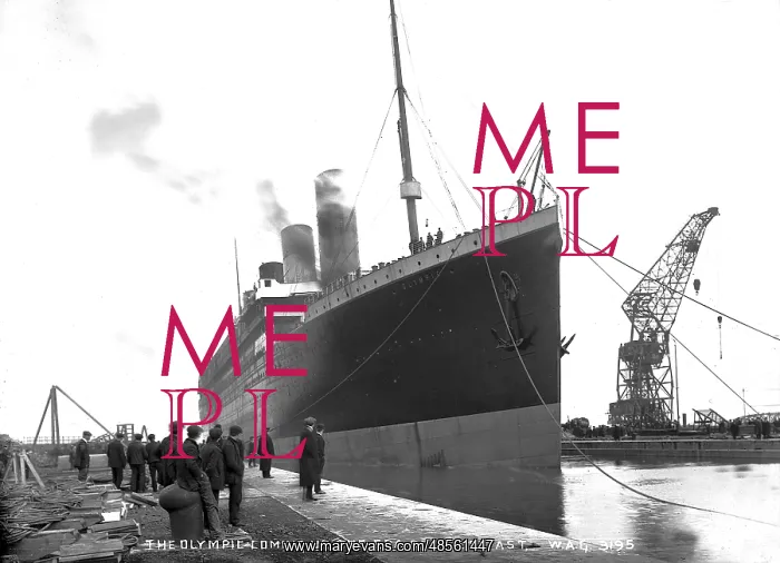 : The Olympic Coming Up the Era Dock, Belfast : The Olympic Coming Up the Era Dock, Belfast