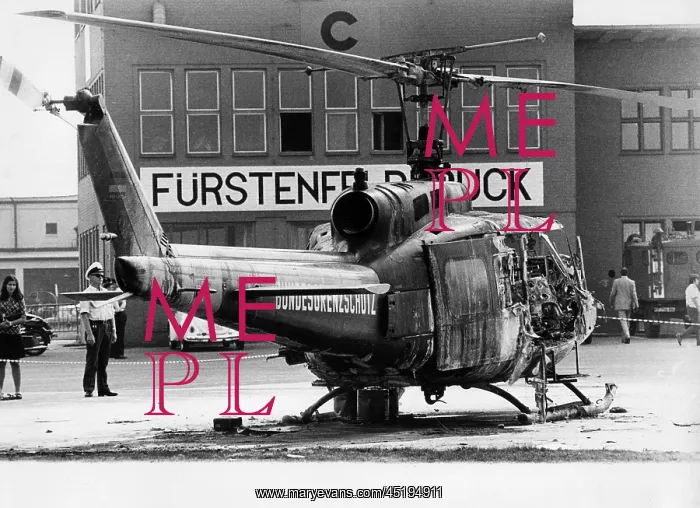 : Olympic Games 1972: destroyed helicopter : Olympic Games 1972: destroyed helicopter