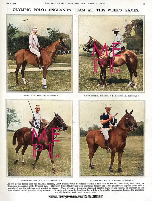 : Olympic Polo Team, 1924 : Olympic Polo Team, 1924