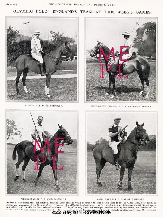 : Olympic polo team, 1924 : Olympic polo team, 1924