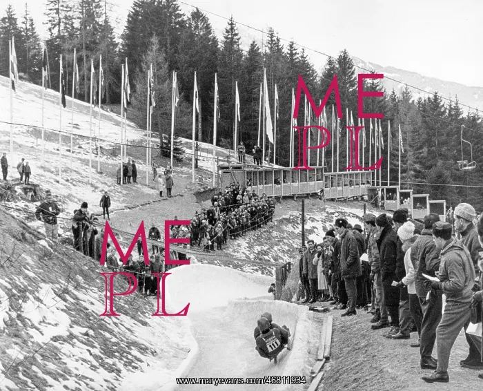 : Olympic sliding track in Igls 1964 : Olympic sliding track in Igls 1964