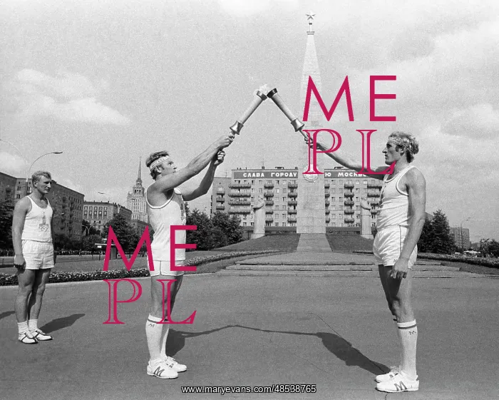 : Olympic torch in Moscow, 1980 : Olympic torch in Moscow, 1980
