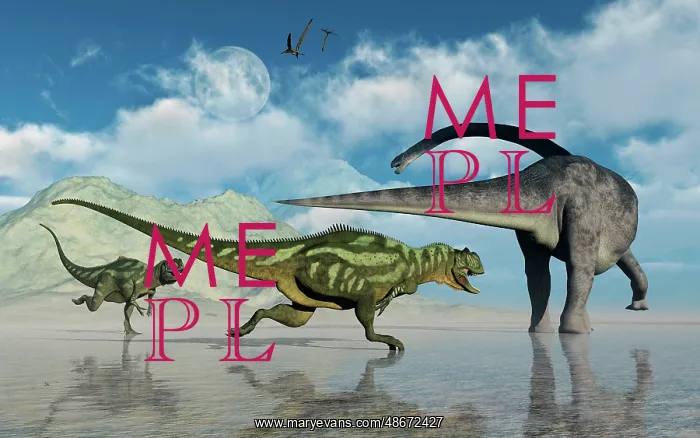 : An Omeisaurus being chased by a pair of Yangchuanosaurus : An Omeisaurus being chased by a pair of Yangchuanosaurus