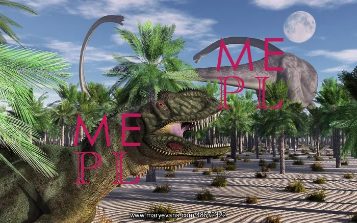 : Omeisaurus dinosaurs being stalked by a Yangchuanosaurus : Omeisaurus dinosaurs being stalked by a Yangchuanosaurus