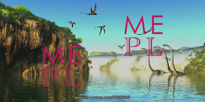  : Omeisaurus dinosaurs wade in a river as Dimorphodon's fly ?