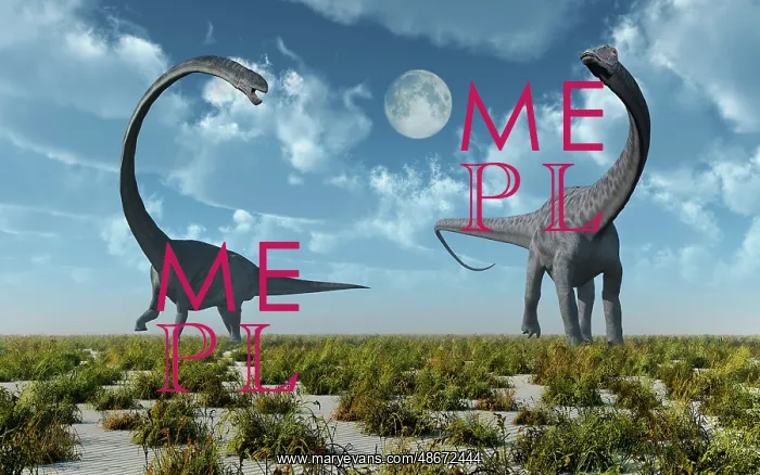 : An Omeisaurus and Diplodocus dinosaur : An Omeisaurus and Diplodocus dinosaur