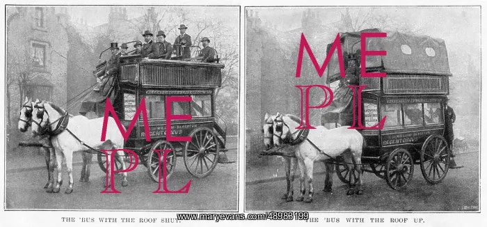 : Omnibus with roof open or closed 1897 : Omnibus with roof open or closed 1897