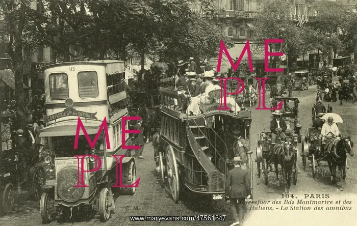  : An omnibus station in Paris