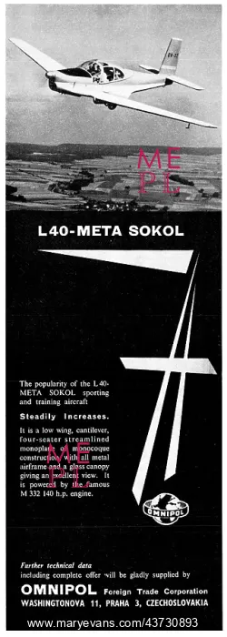: Omnipol L40 Meta-Sokol - Group Captain Edward Mole : Omnipol L40 Meta-Sokol - Group Captain Edward Mole
