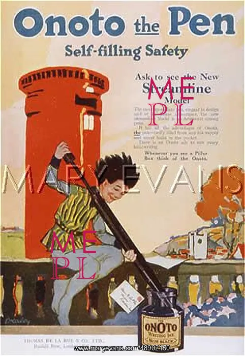 : ONOTO PEN ADVERT 1920 : ONOTO PEN ADVERT 1920