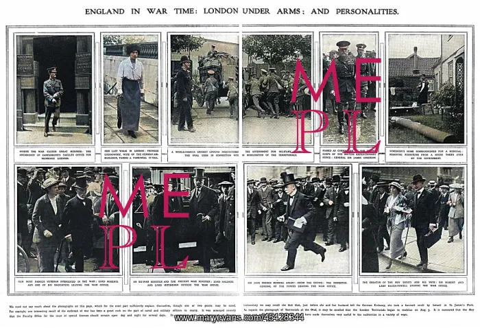 : The onset of World War One in England : The onset of World War One in England