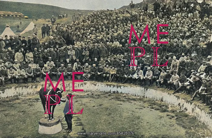 : An open-air circus, recreation in Salonika, WW1 : An open-air circus, recreation in Salonika, WW1