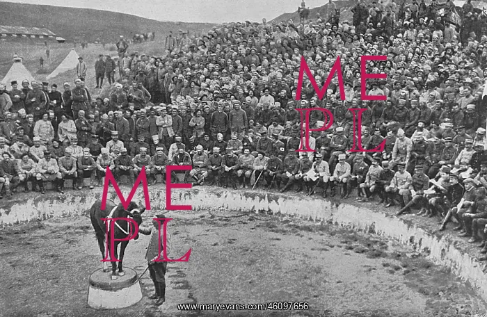 : An open-air circus, recreation in Salonika, WW1 : An open-air circus, recreation in Salonika, WW1