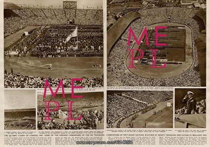 : Opening Ceremony of the Olympic Games 1948 : Opening Ceremony of the Olympic Games 1948