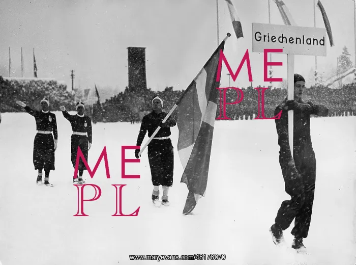 : Opening ceremony of the Olympic games at Garmisch-Partenkirc : Opening ceremony of the Olympic games at Garmisch-Partenkirc