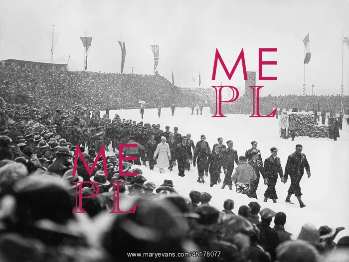 : Opening ceremony of the Olympic games at Garmisch-Partenkirc : Opening ceremony of the Olympic games at Garmisch-Partenkirc