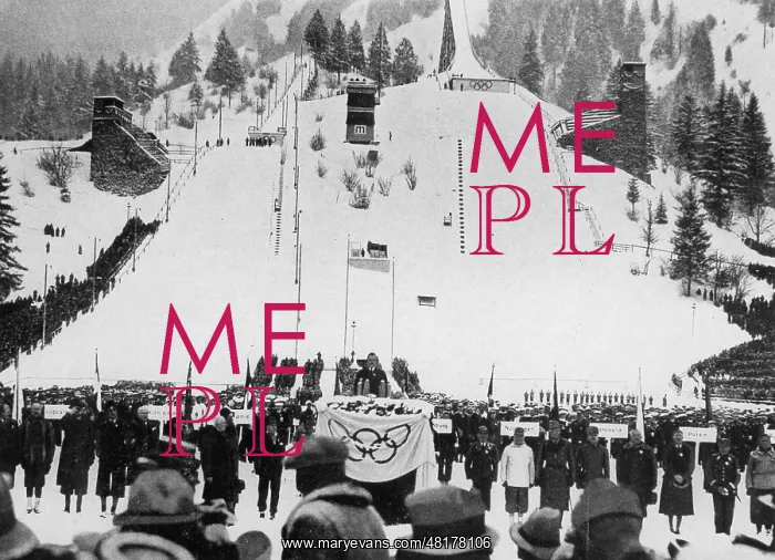 : Opening ceremony of the Olympic games at Garmisch-Partenkirc : Opening ceremony of the Olympic games at Garmisch-Partenkirc