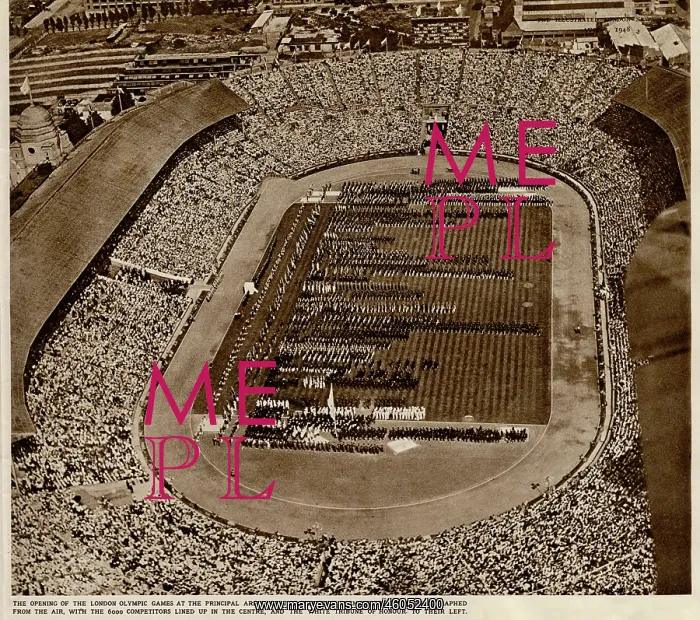 : Opening Ceremony, Wembley Stadium, 1948 London Olympics : Opening Ceremony, Wembley Stadium, 1948 London Olympics