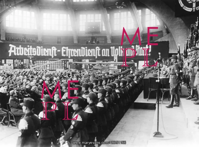 : Opening of the exhibition on the Labour Service, 1934 : Opening of the exhibition on the Labour Service, 1934