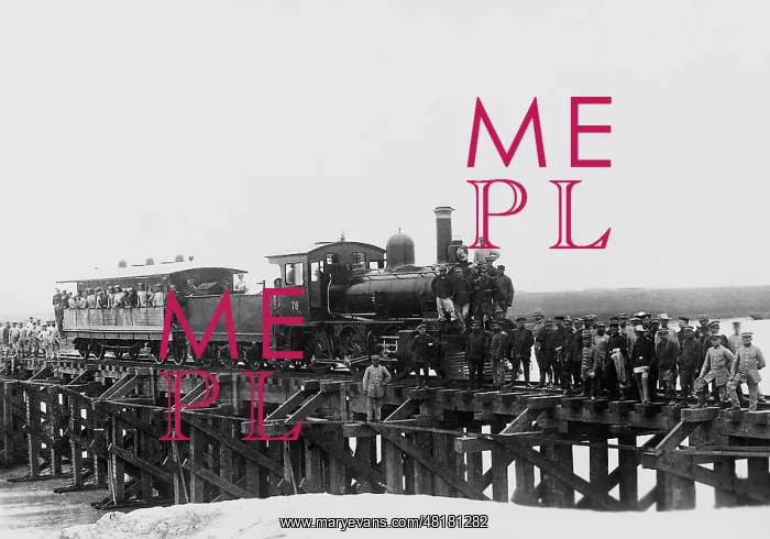 : Opening of the Hanku Railway Bridge, 1898 : Opening of the Hanku Railway Bridge, 1898